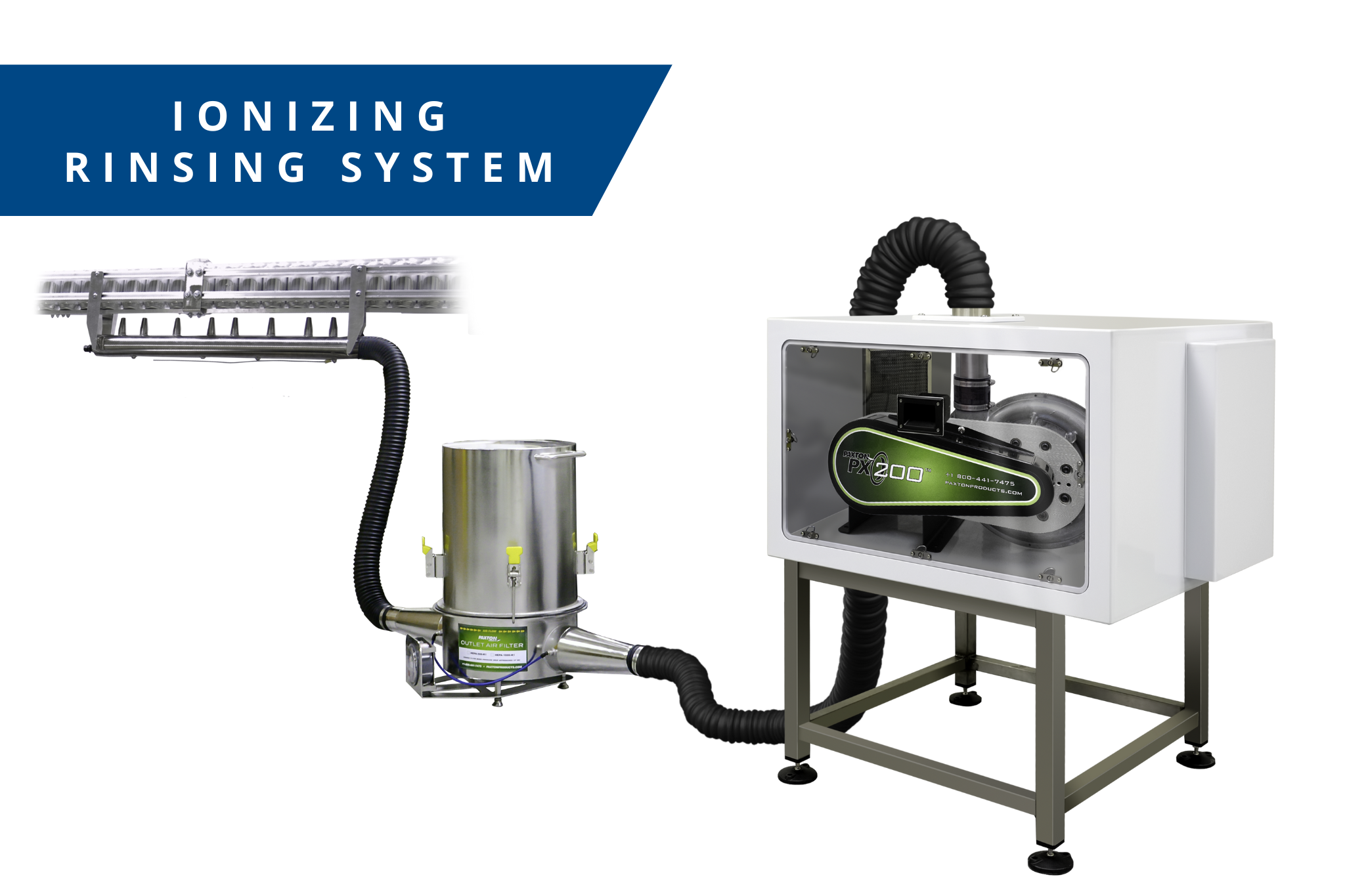 High Efficiency Ionizing Rinsing Systems by Paxton Products