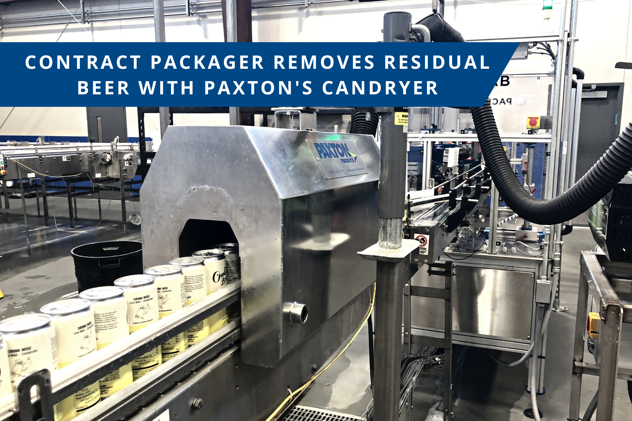 Paxton's custom-designed air solution blows off grease-infused debris from baking pans